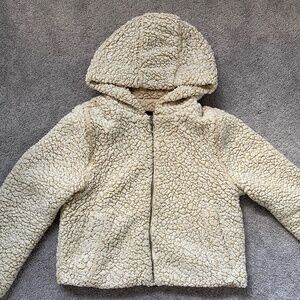 Cream Colored Sherpa Hoodie